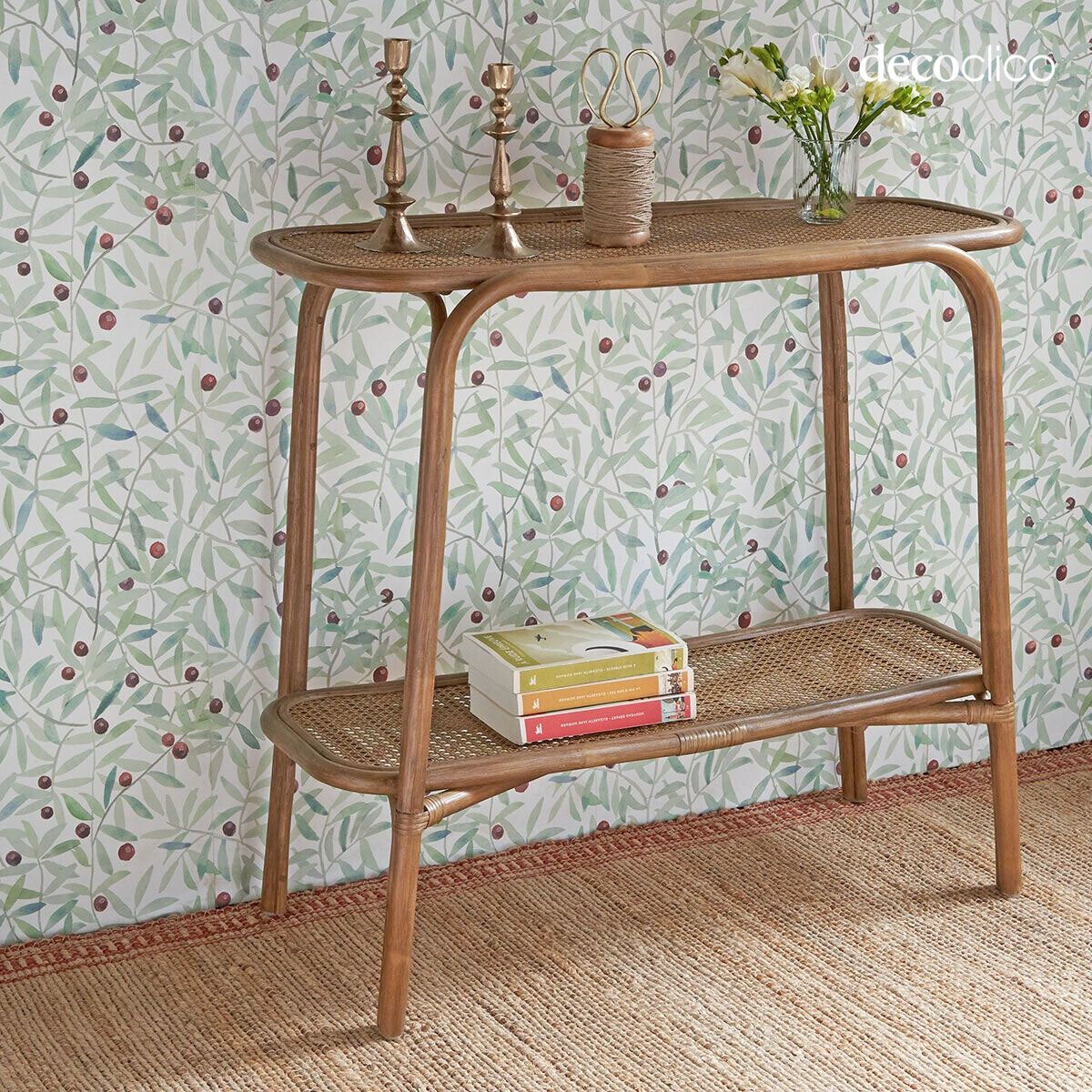 Tapis rectangulaire en jute naturel et coton terracotta tissé main 140 x 200 cm Bergen