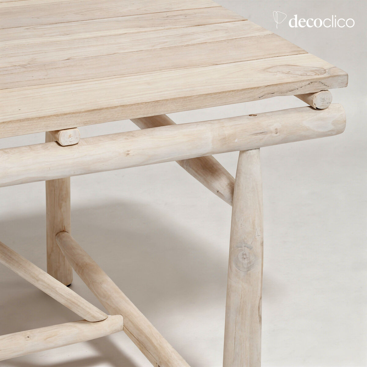 Tavolo da pranzo rettangolare in legno di teak Pepper