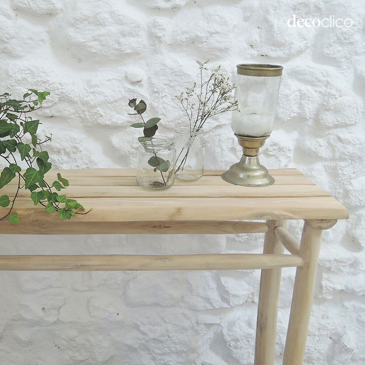 Teak and seagrass console Pepper