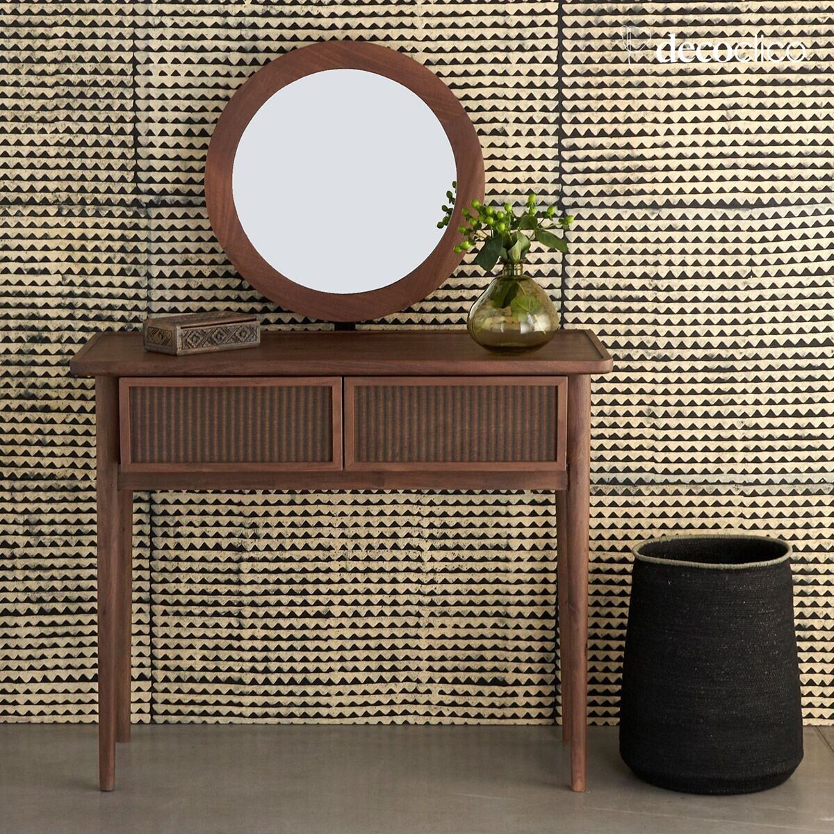 Toeletta in legno massello di acacia Tatami