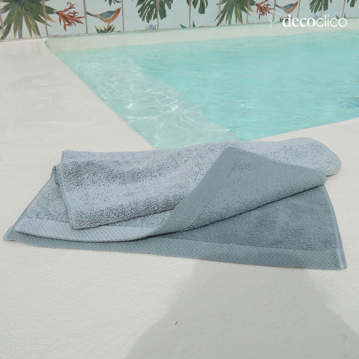 Tovagliolo per ospiti in spugna di cotone blu minerale 30 x 50 cm