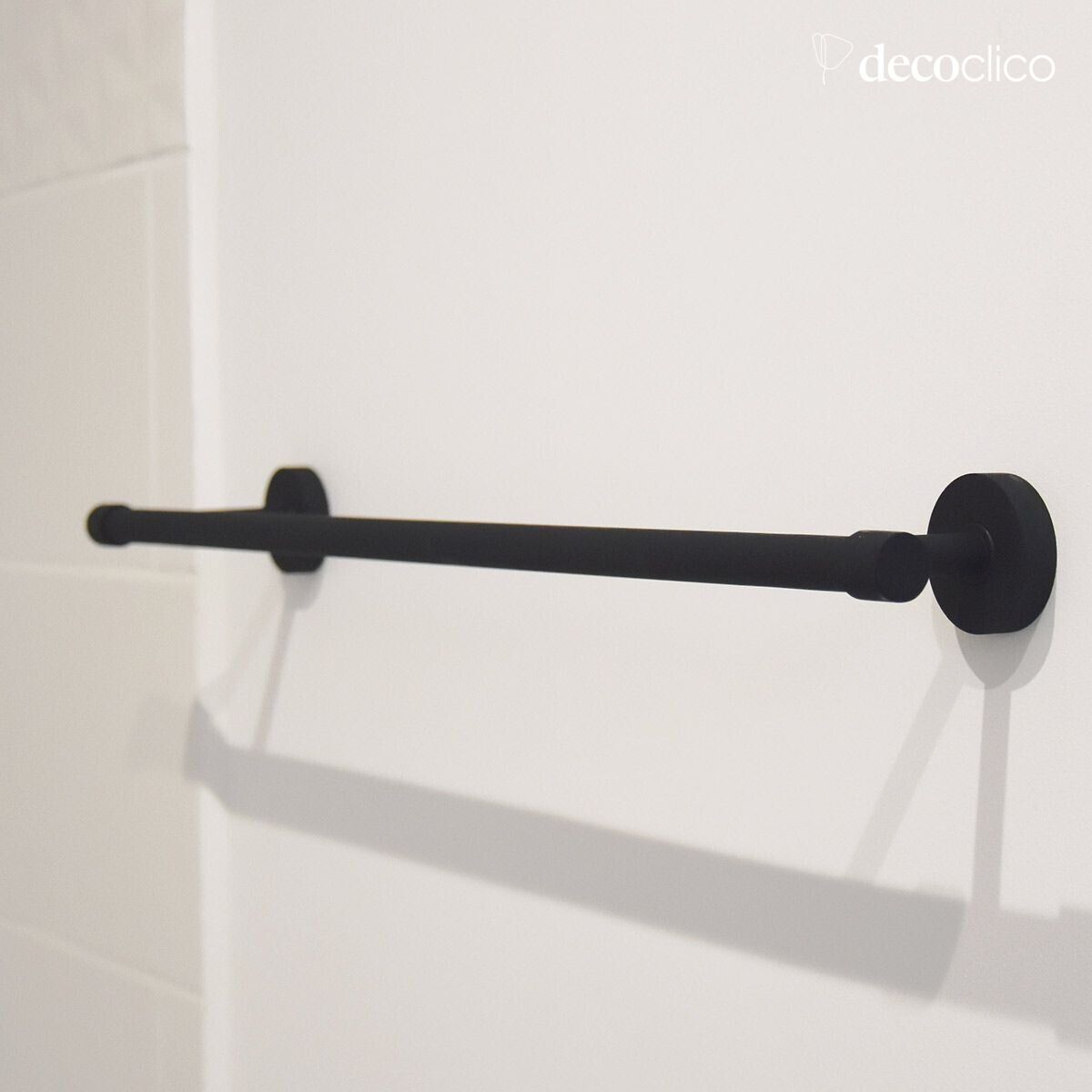 Towel rail in matt black brass Passage Vernet