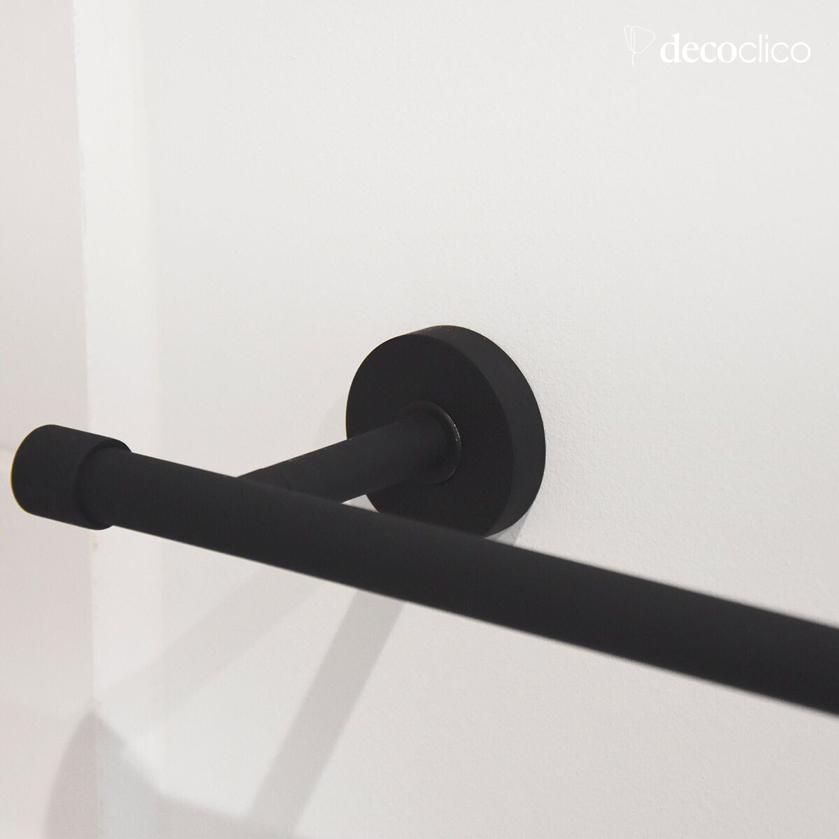Towel rail in matt black brass Passage Vernet