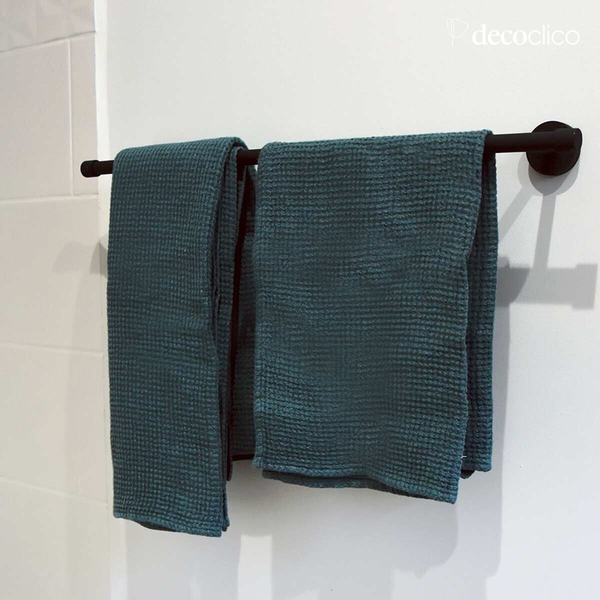 Towel rail in matt black brass Passage Vernet