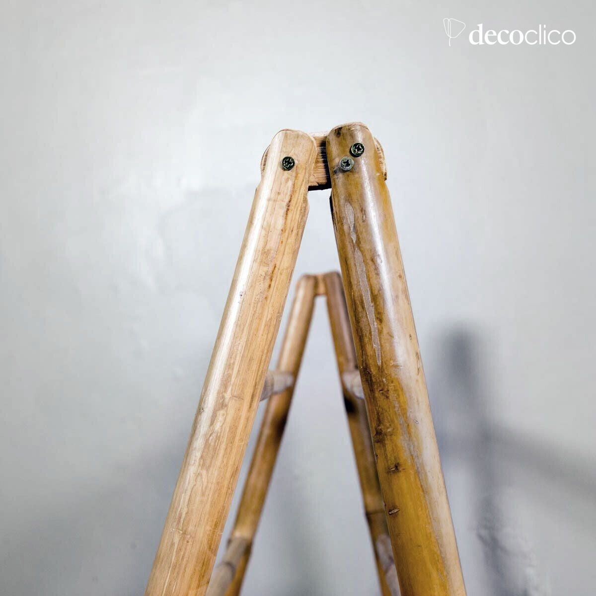 Towel rail with double ladder in natural bamboo Taman