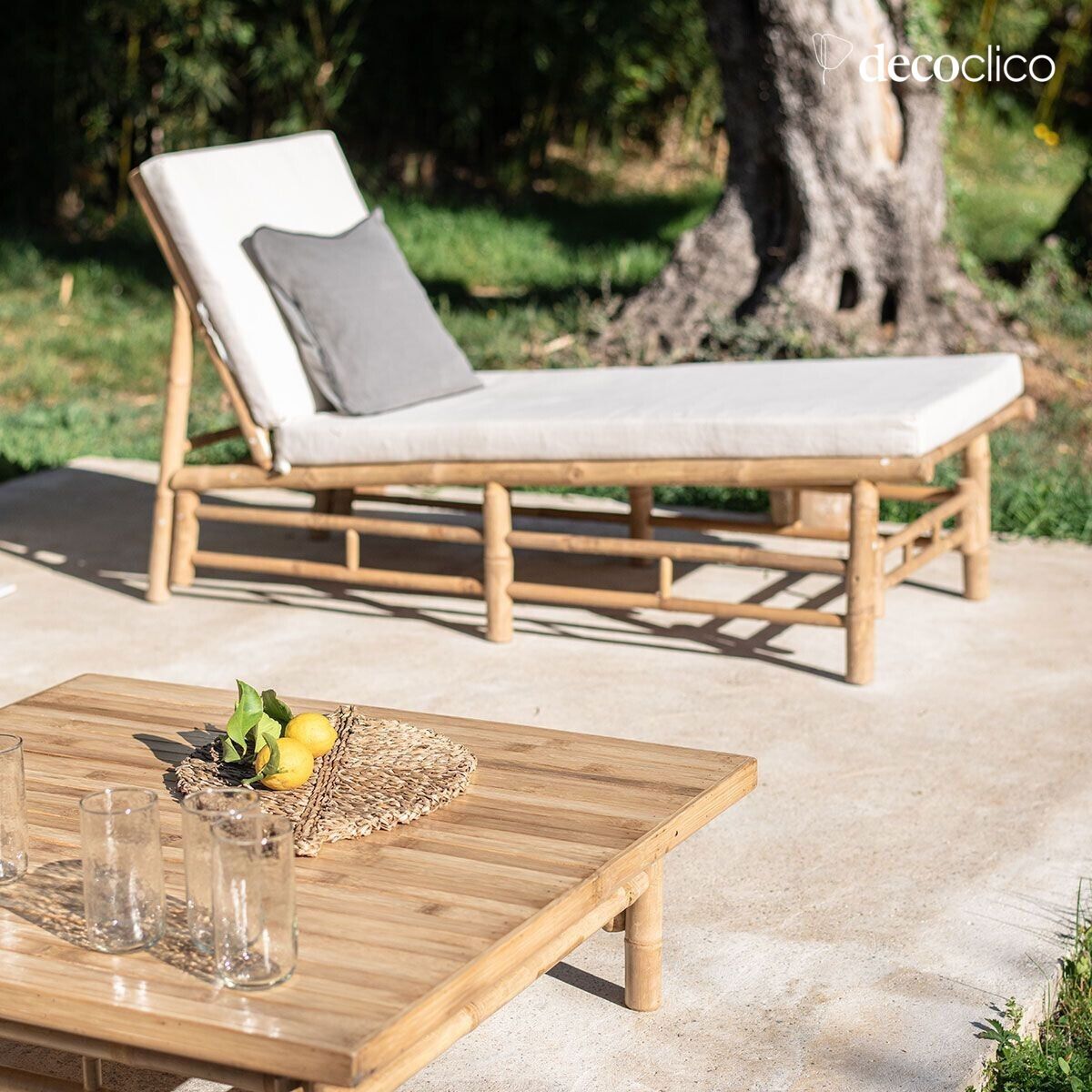 Transat en bambou naturel Taman