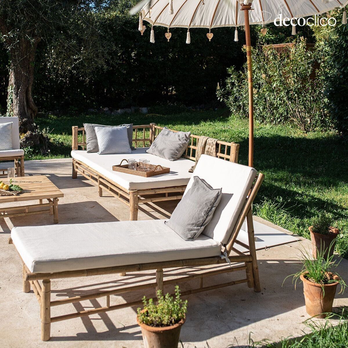 Transat en bambou naturel Taman