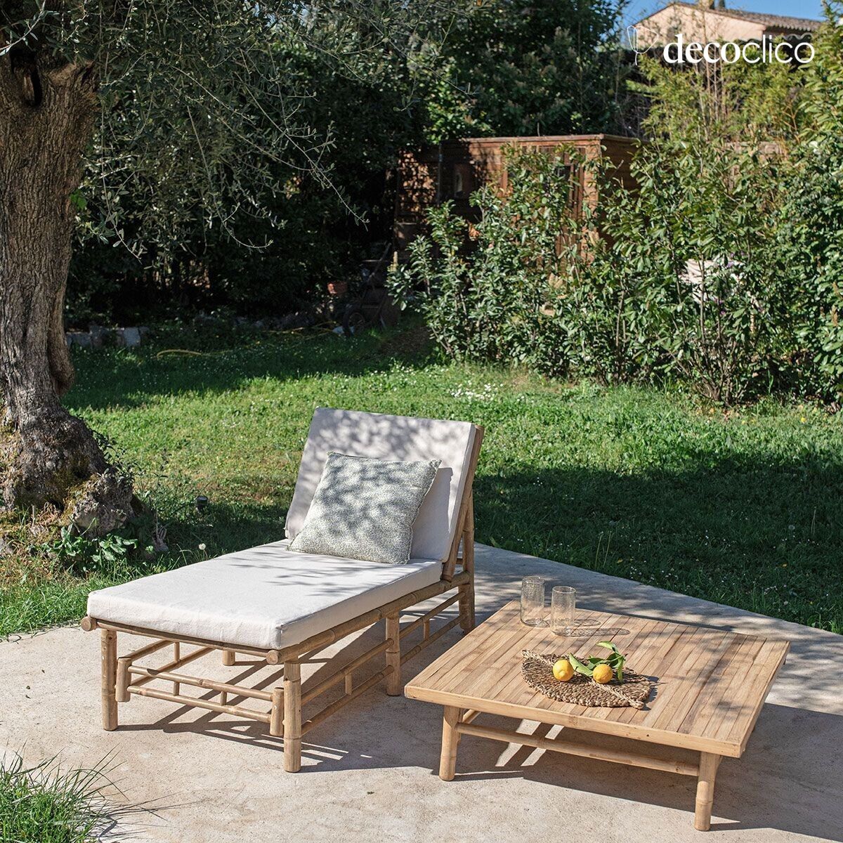 Transat en bambou naturel Taman