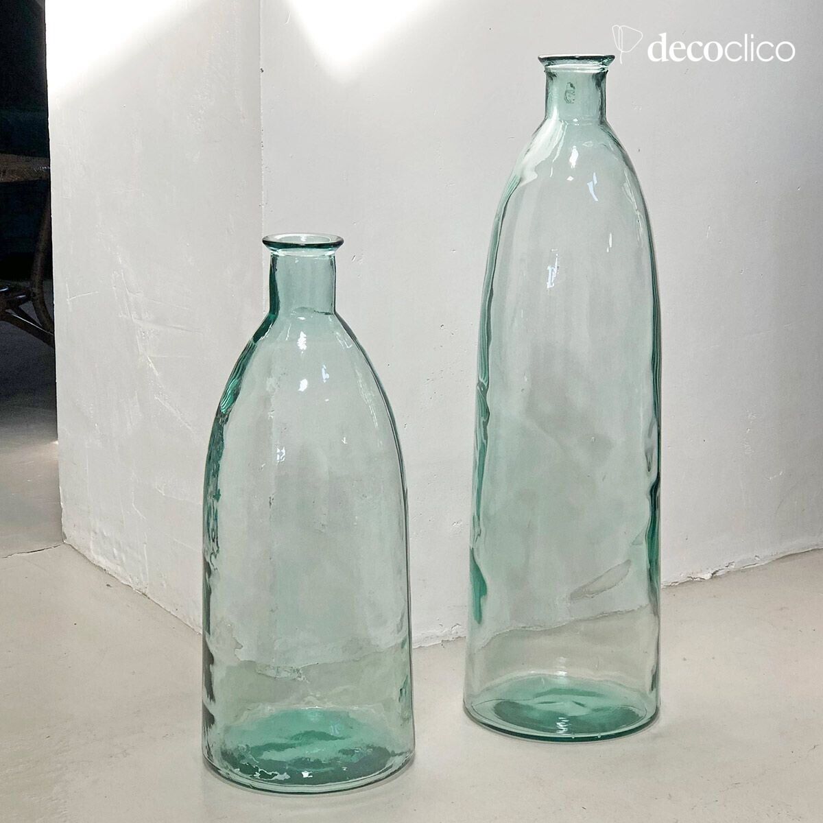 Transparante gerecycled glazen karaf H61 cm