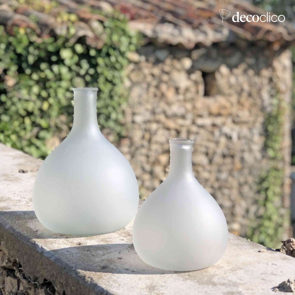 Vaas in mat glas 30 x 22 cm Swann