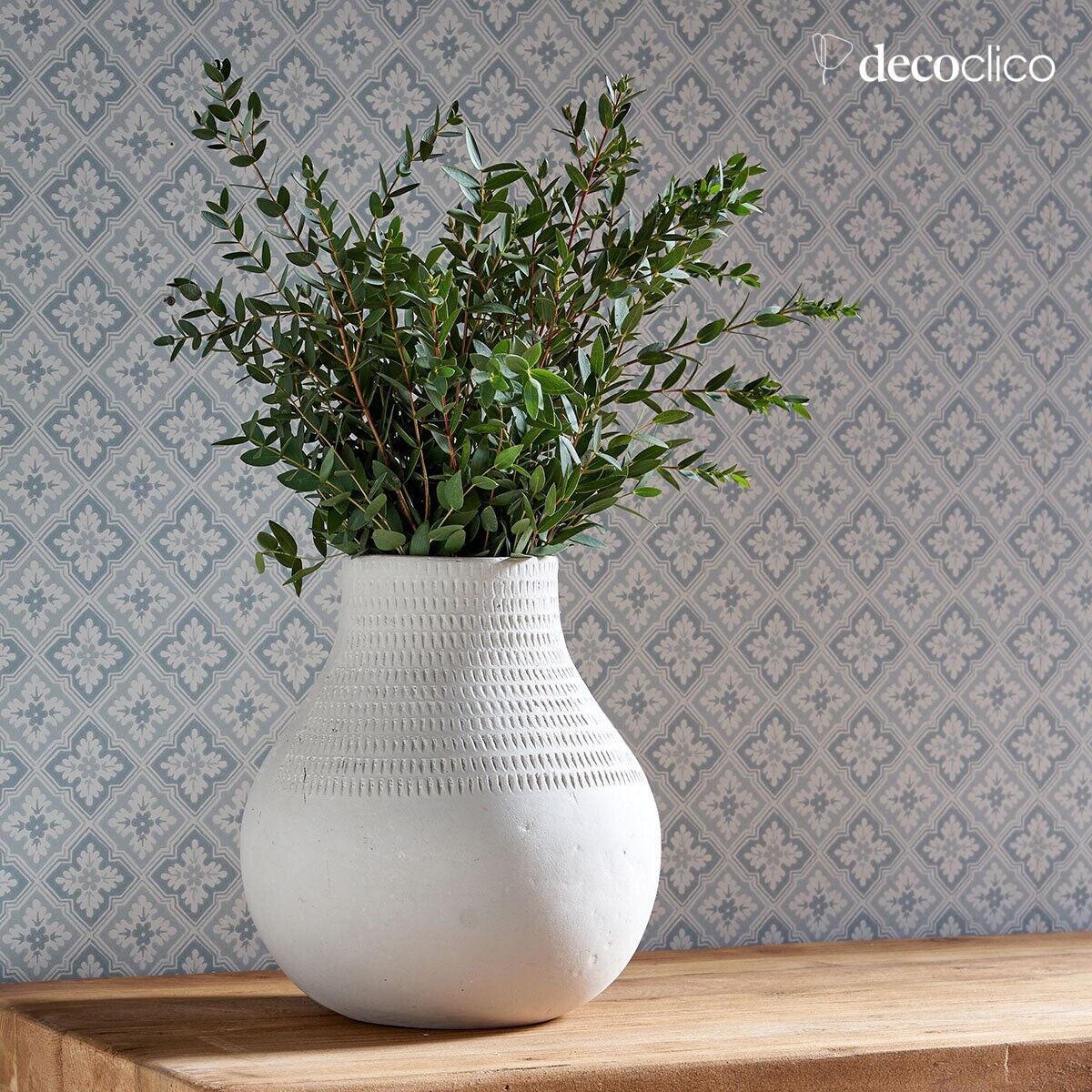 Vase boule décoratif en papier mâché fait main Pia