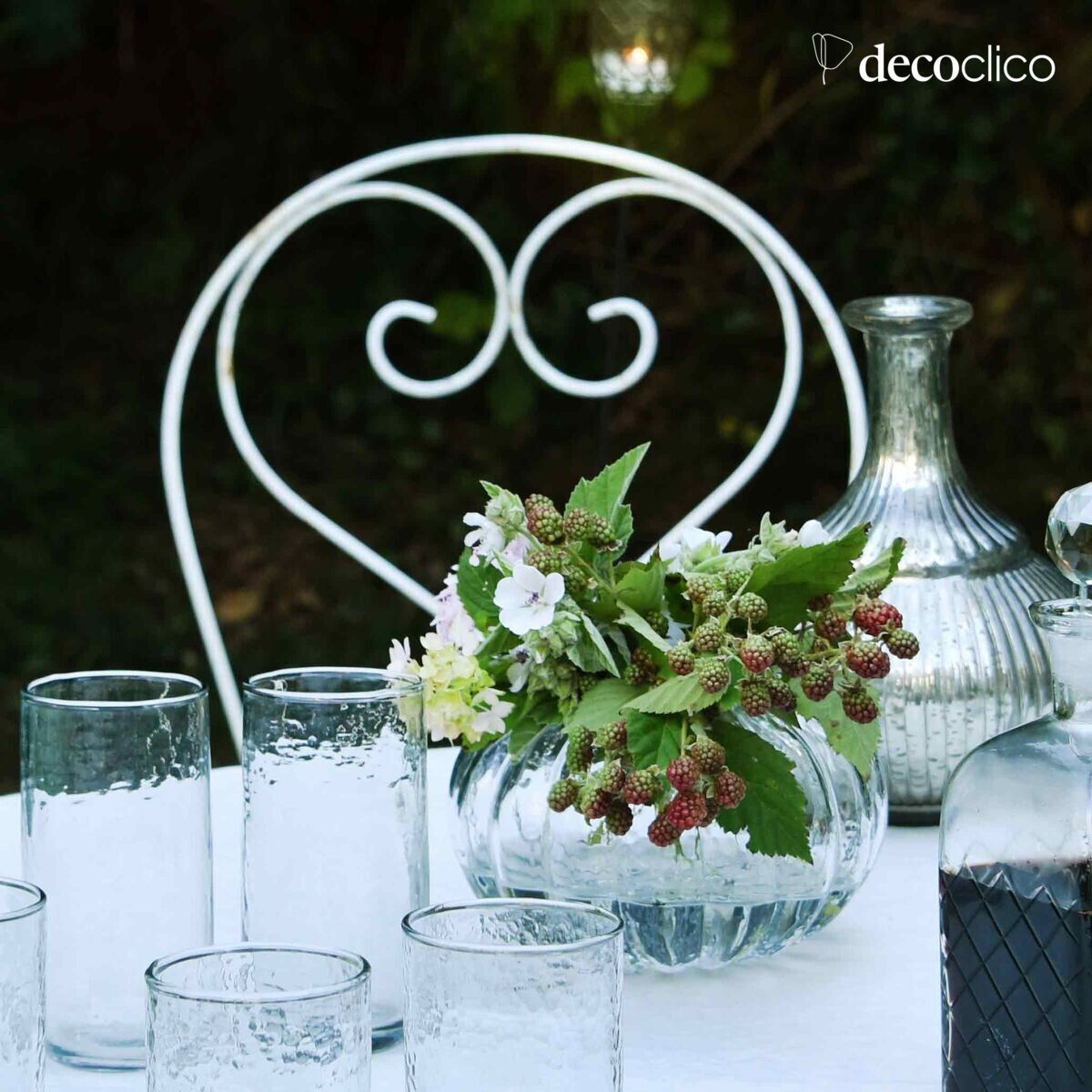 Vase citrouille en verre