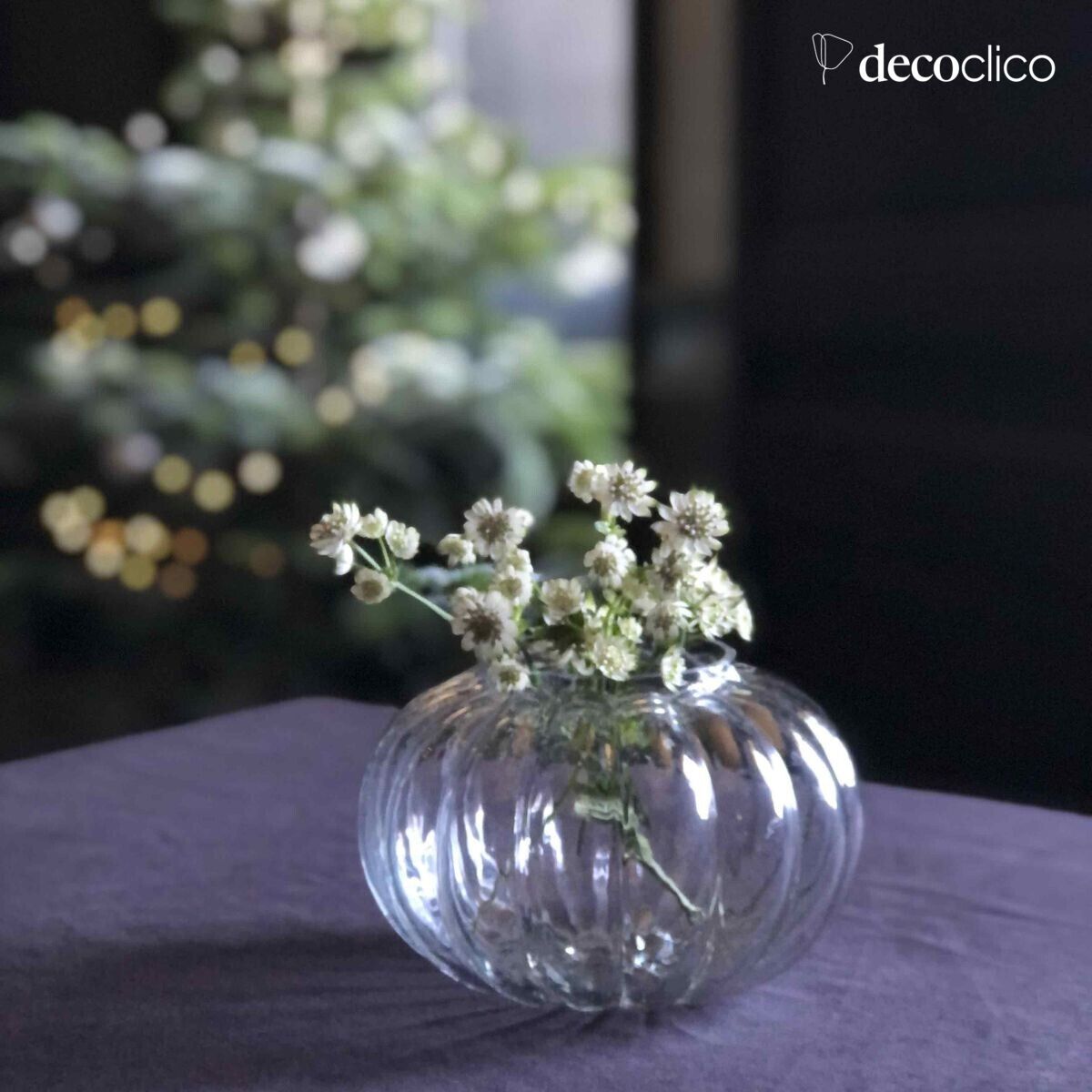 Vase citrouille en verre