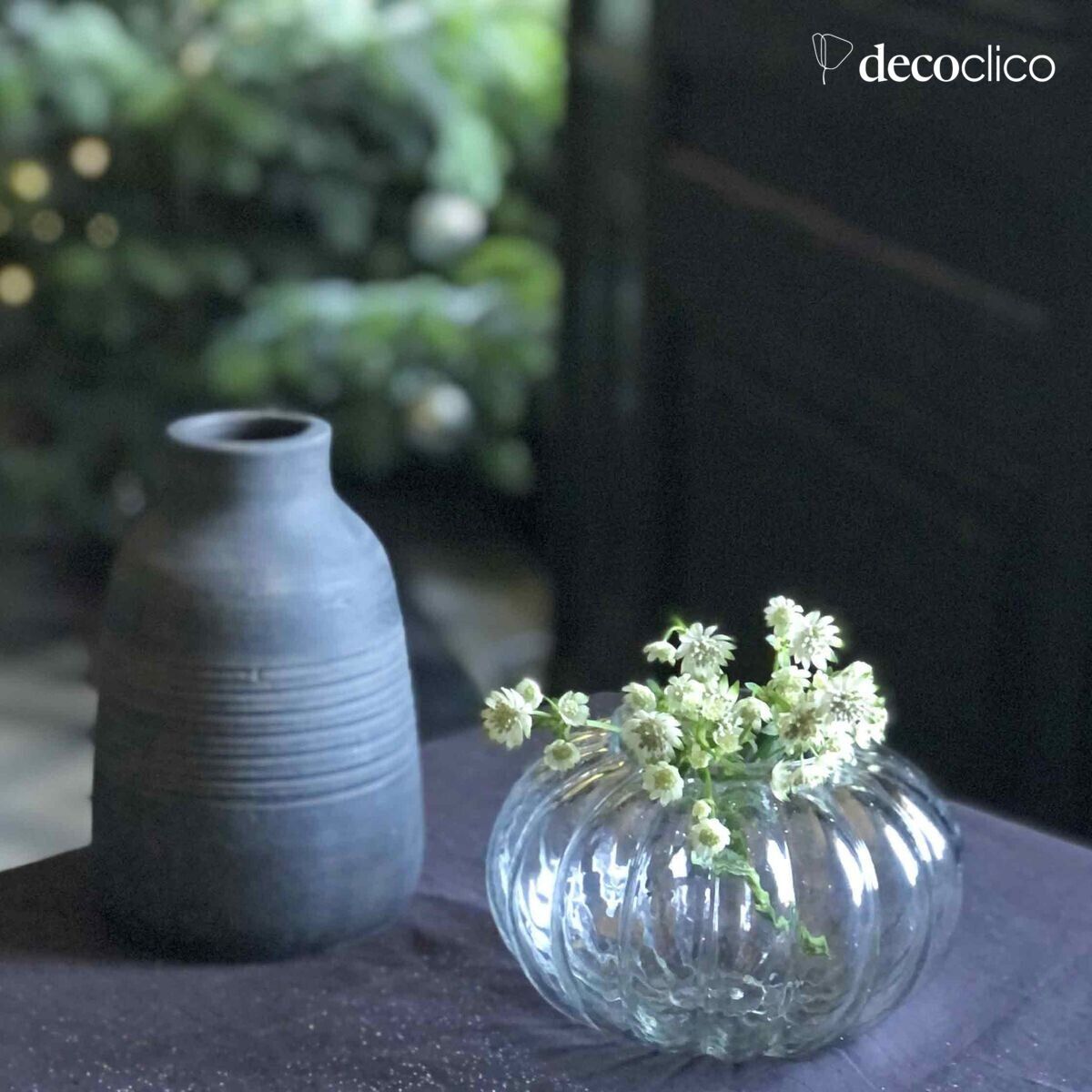 Vase citrouille en verre