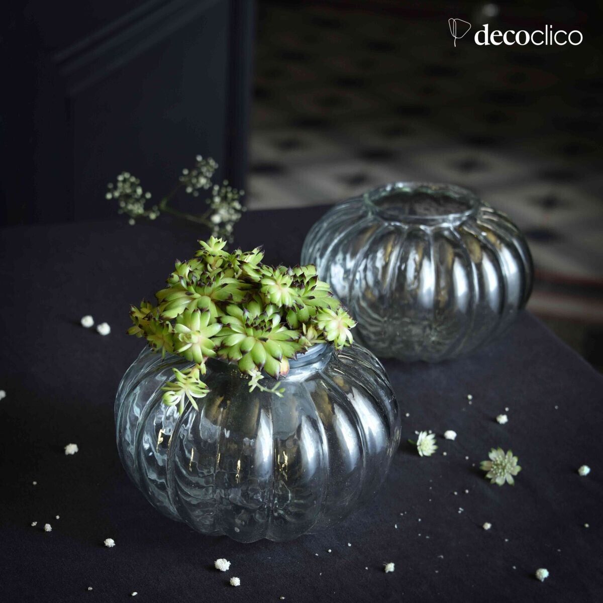 Vase citrouille en verre