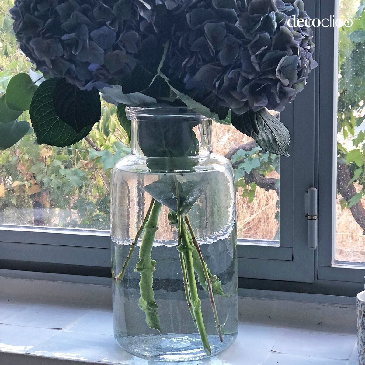 Vase en verre pommelé 17 x 32 cm