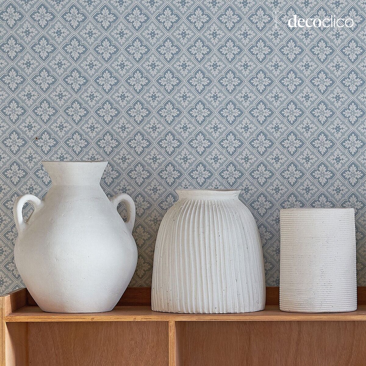 Vase tube strié décoratif en papier mâché fait main Pia