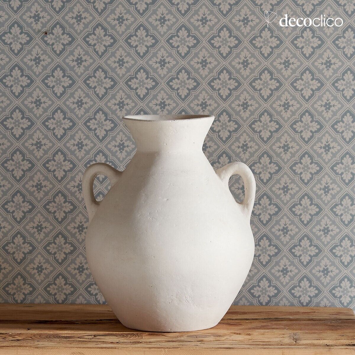 Vaso anfora decorativo in cartapesta fatto a mano Pia