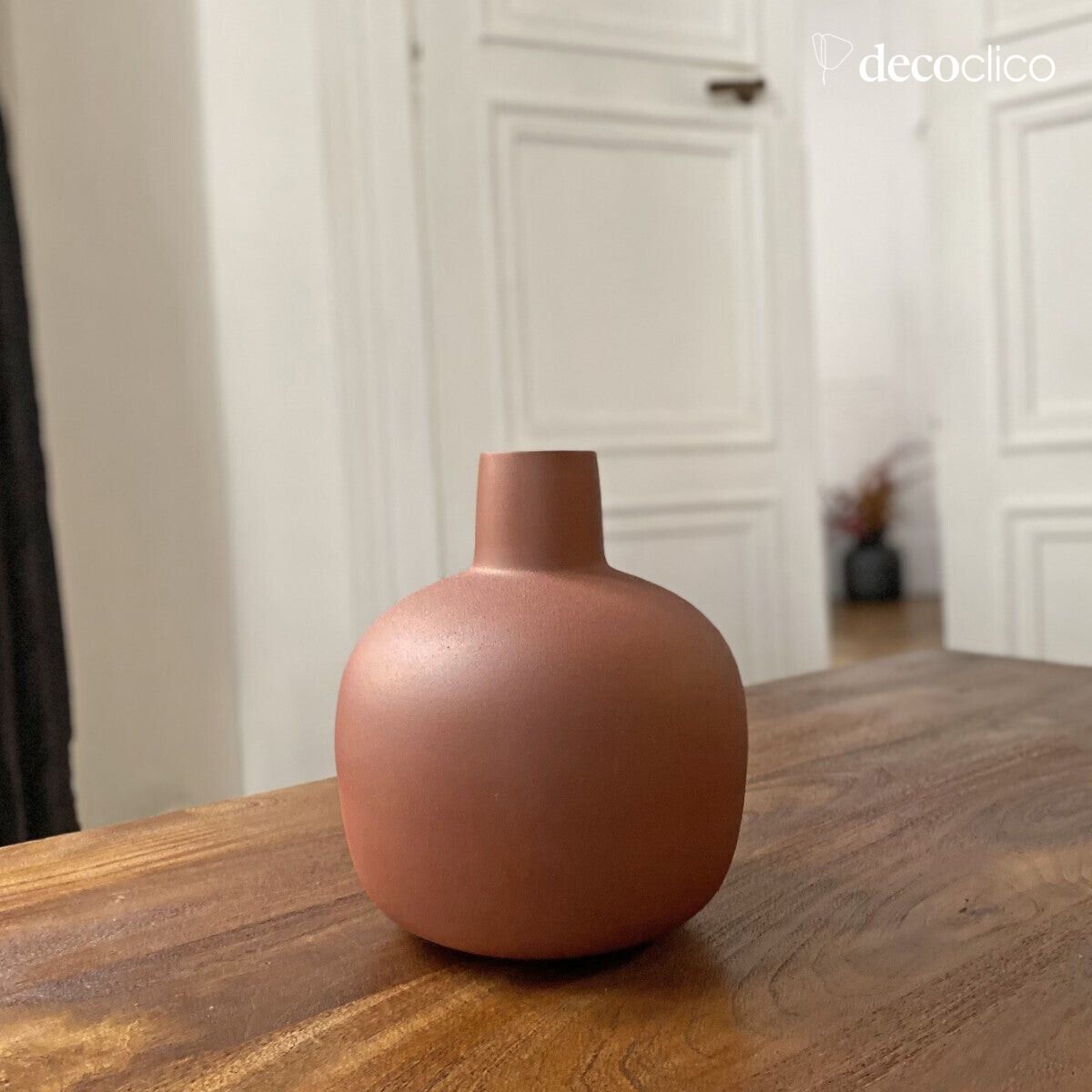 Vaso bombola in metallo terracotta H23 cm Tosca