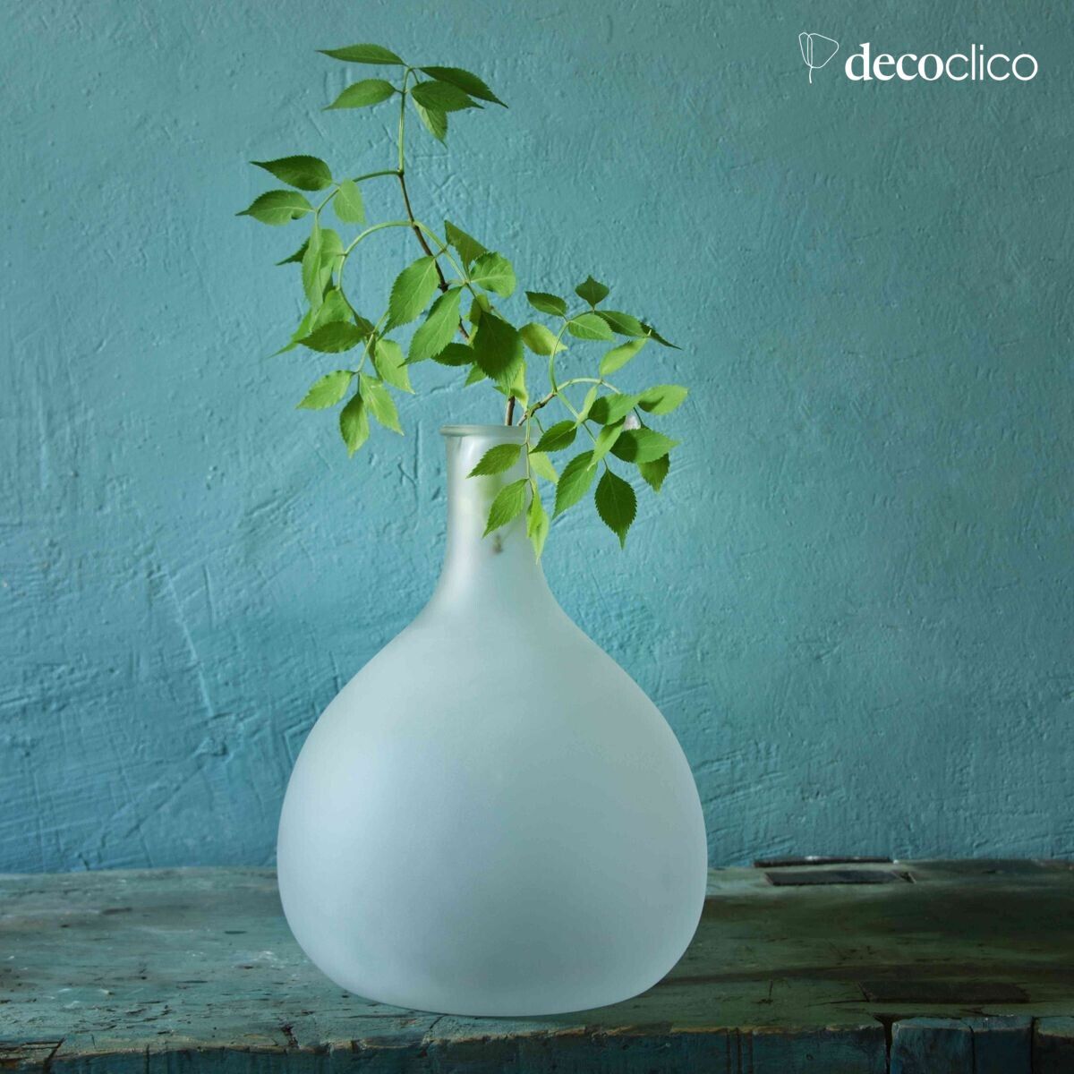 Vaso bombola in vetro smerigliato 23 x 17 cm Swann