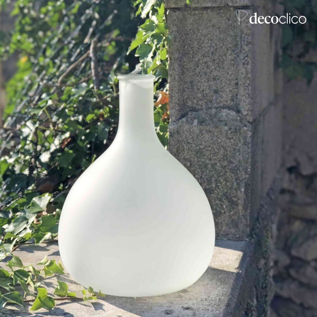 Vaso bombola in vetro smerigliato 30 x 22 cm Swann