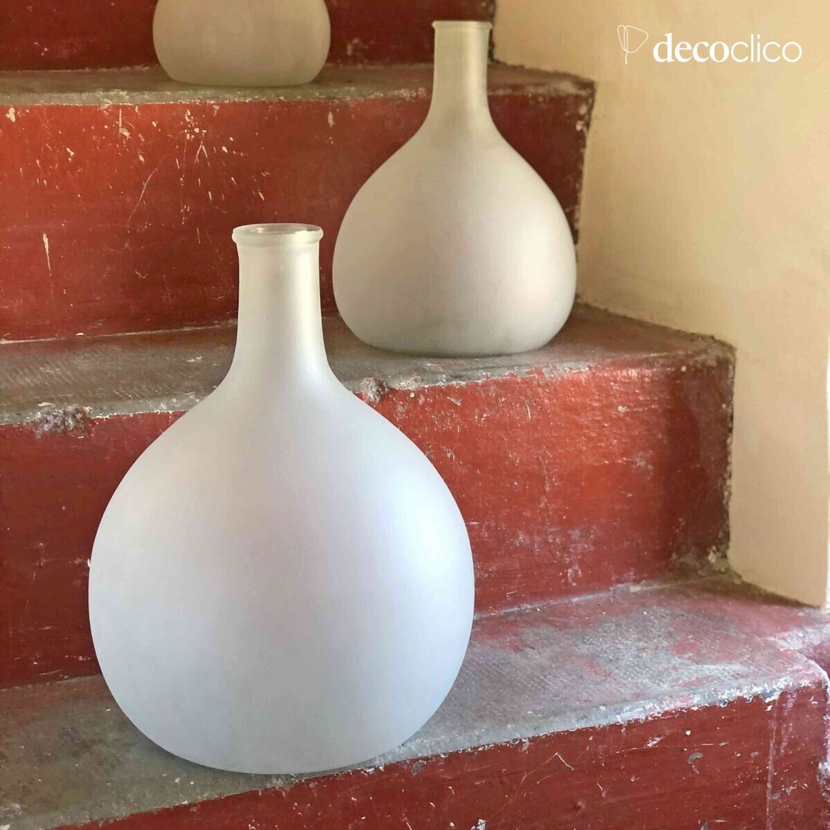 Vaso bombola in vetro smerigliato 38 x 30 cm Swann