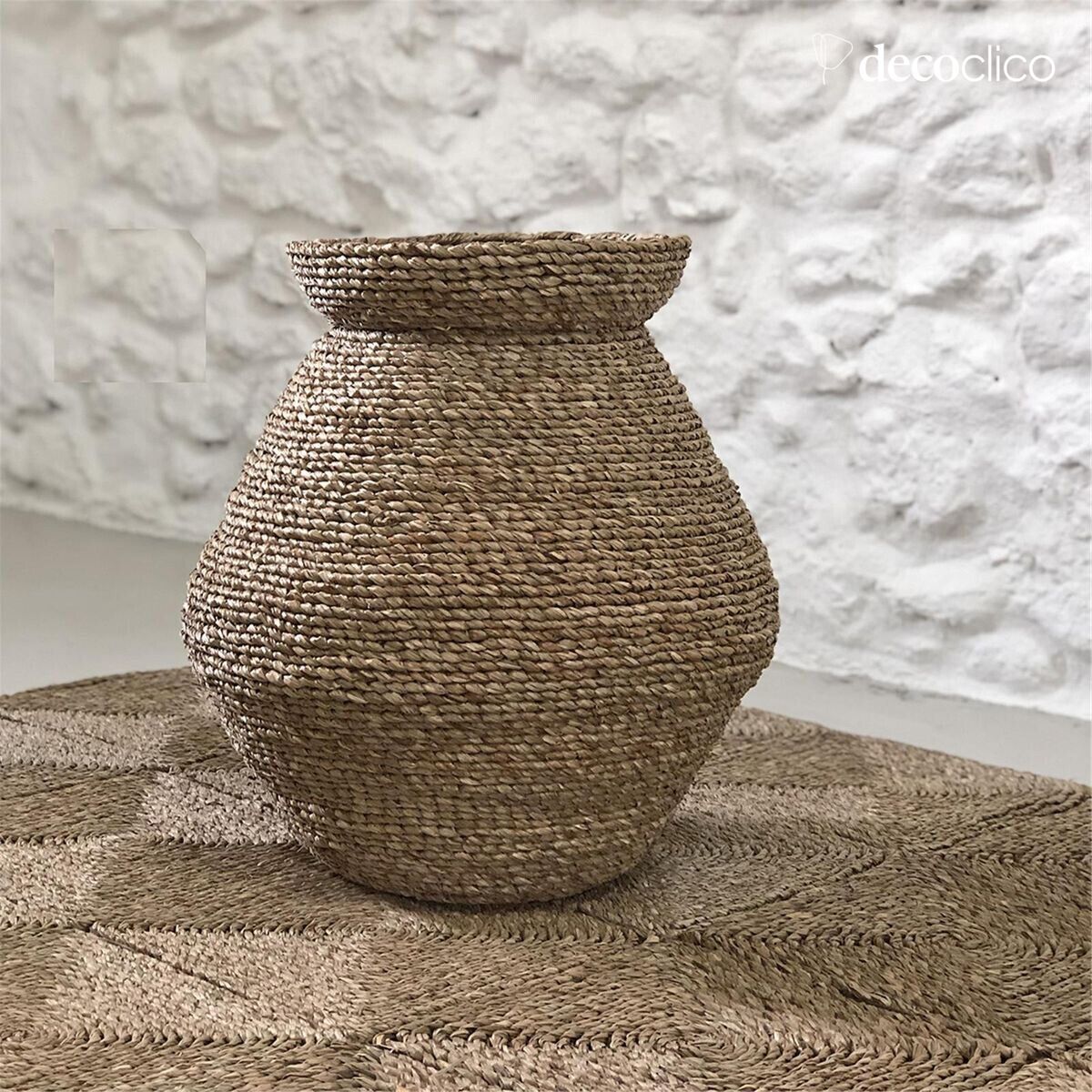 Vaso in fibra naturale intrecciata H50 cm  Sumba