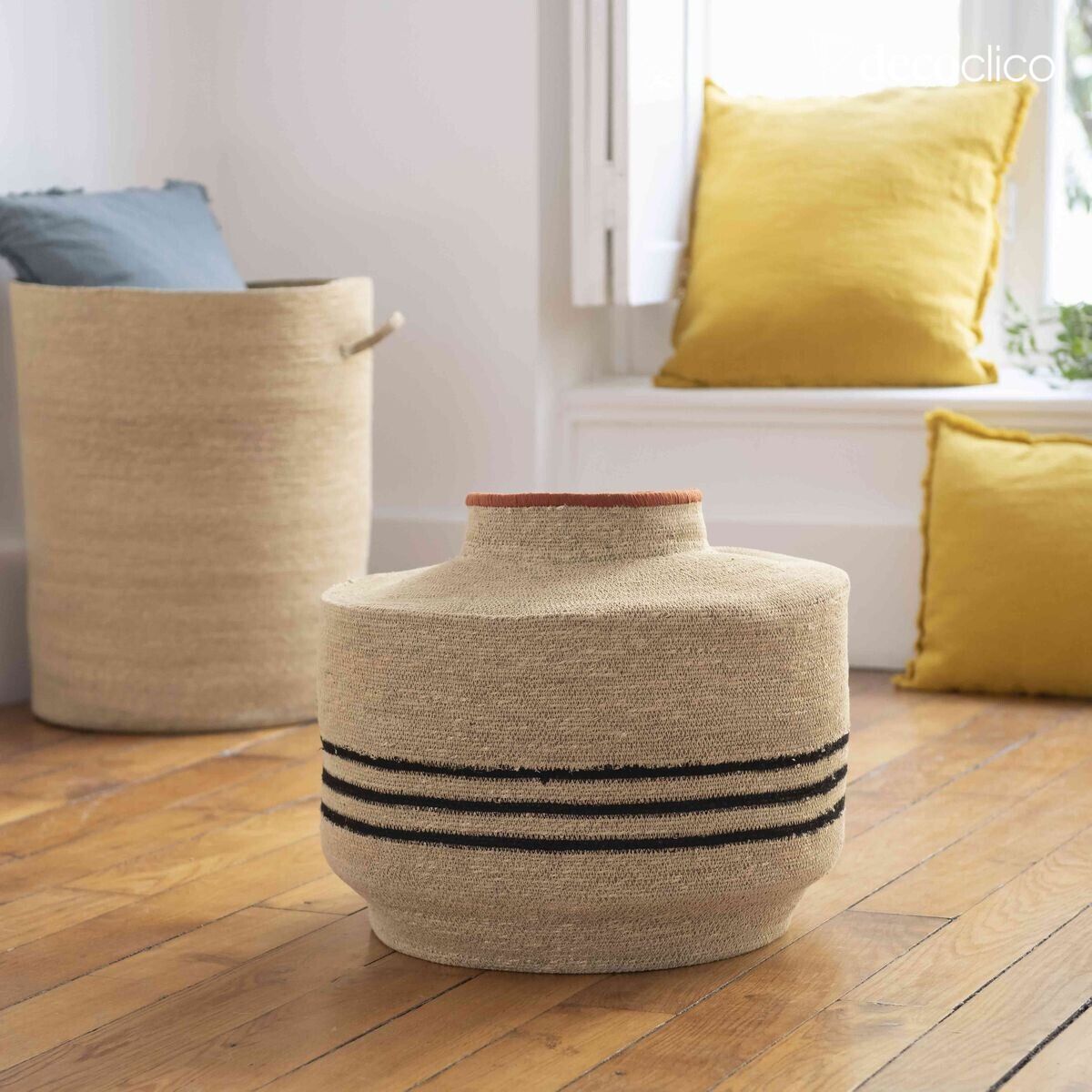 Vaso in giunco marino naturale H42 cm  Bayadère