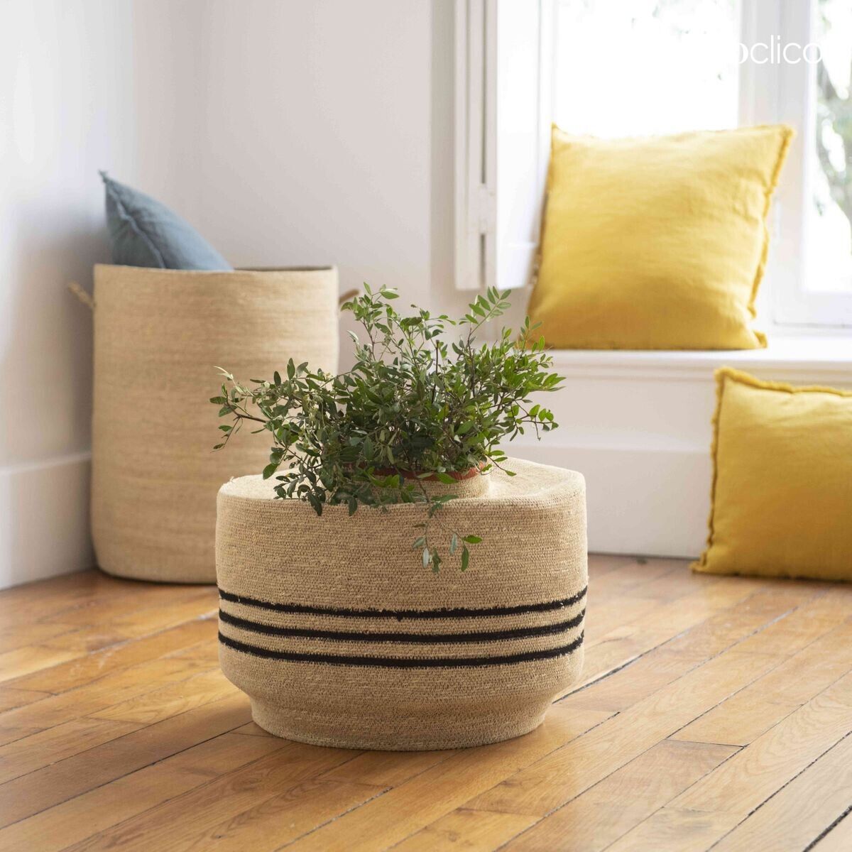 Vaso in giunco marino naturale H42 cm  Bayadère