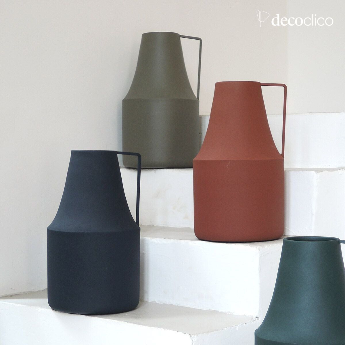 Vaso portamalto in metallo inchiostro H38 cm  Tosca