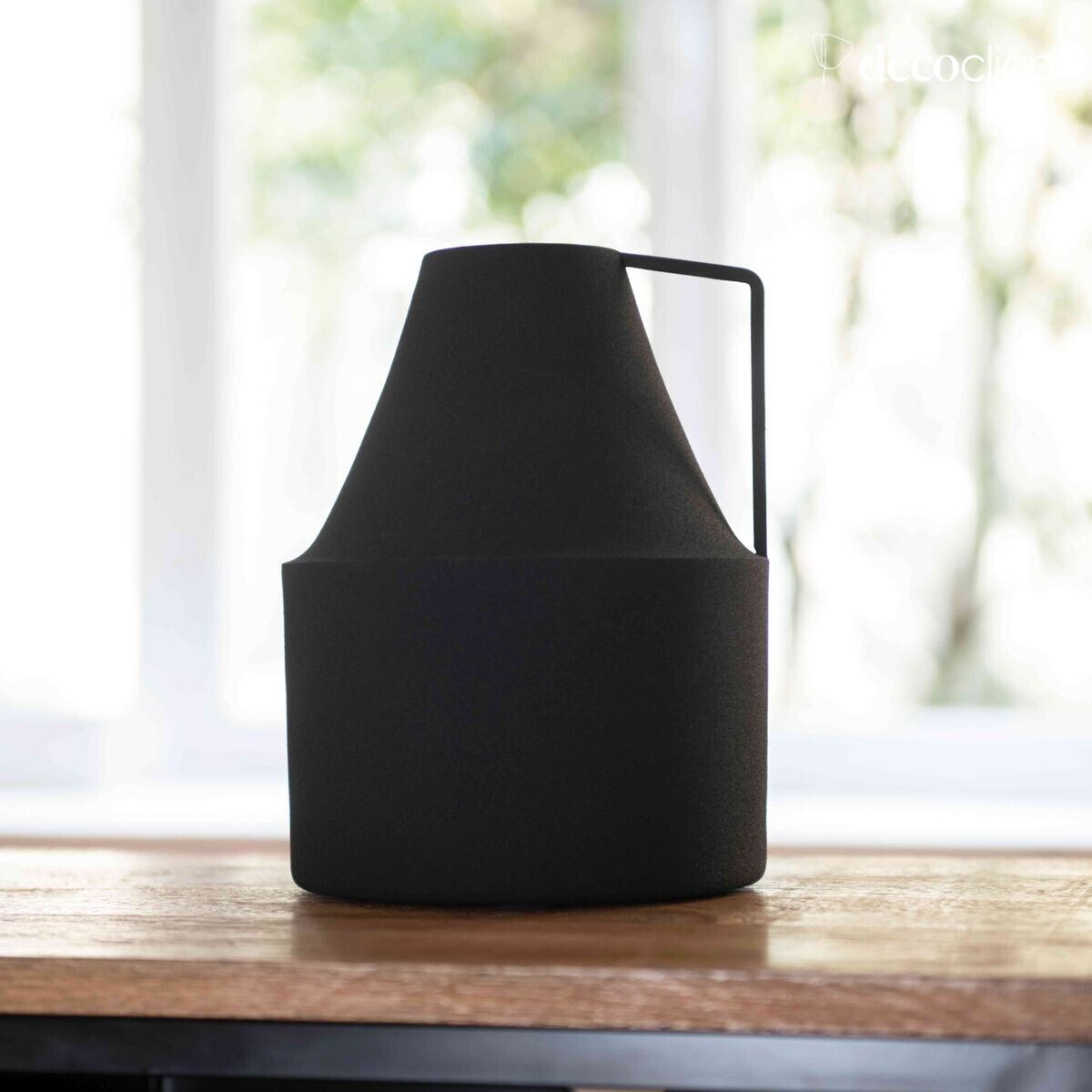 Vaso portamalto in metallo nero H24 cm Tosca