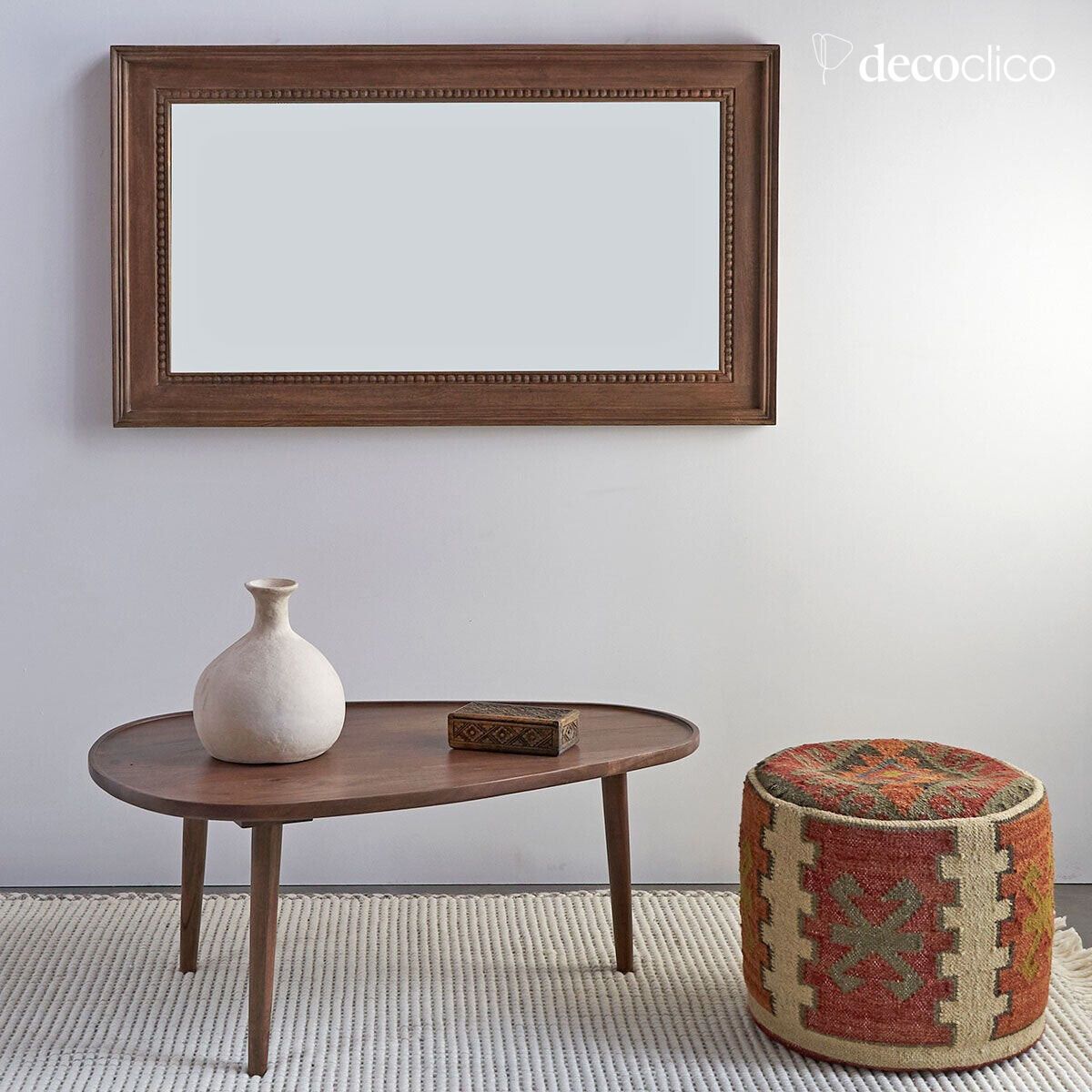 Vintage mango wood framed mirror 70 x 120 cm
