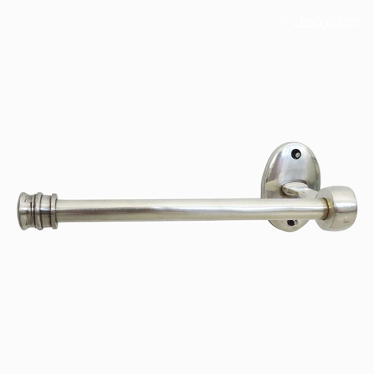 Wall-mounted toilet paper holder in nickel and silver Chaumont