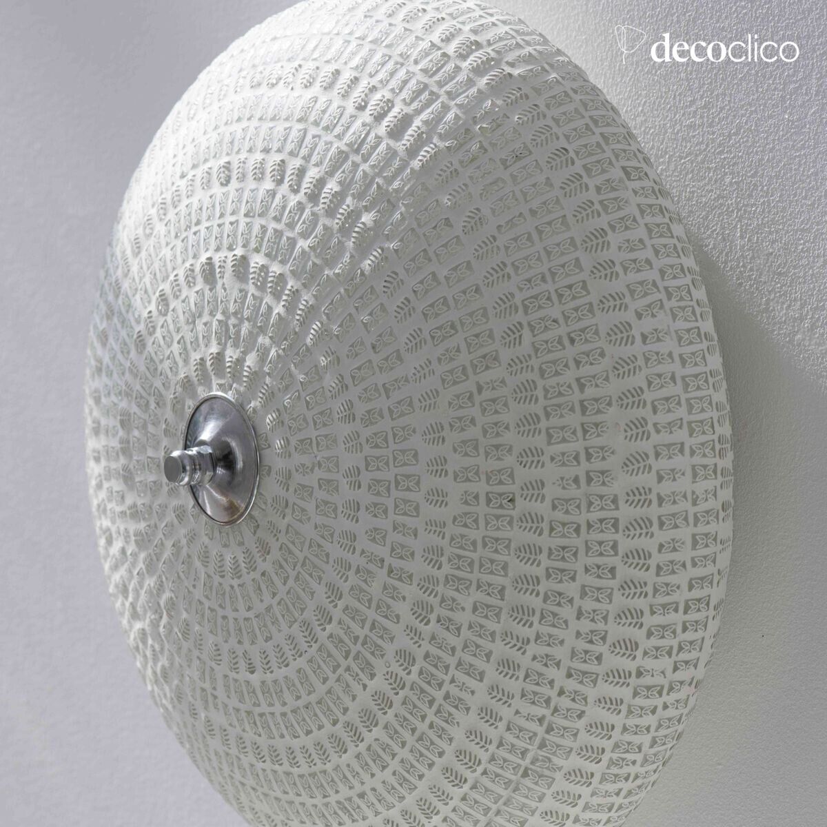 Wall or ceiling lamp in glass mosaic - white Bangalore