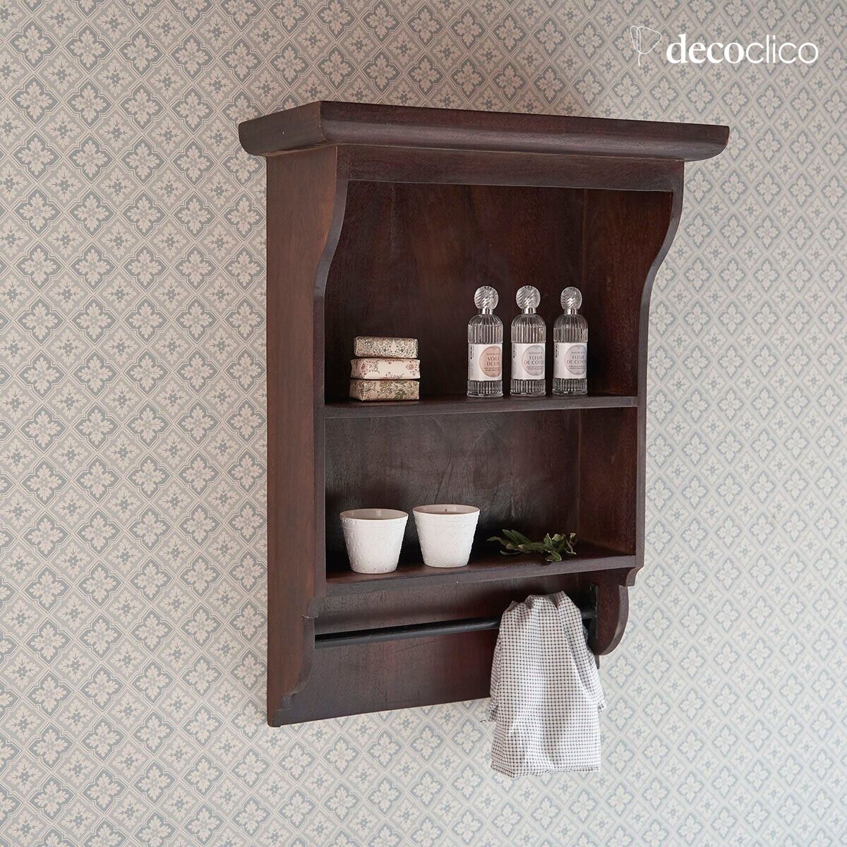 Wall shelf for kitchen storage made from recycled wood Pamir