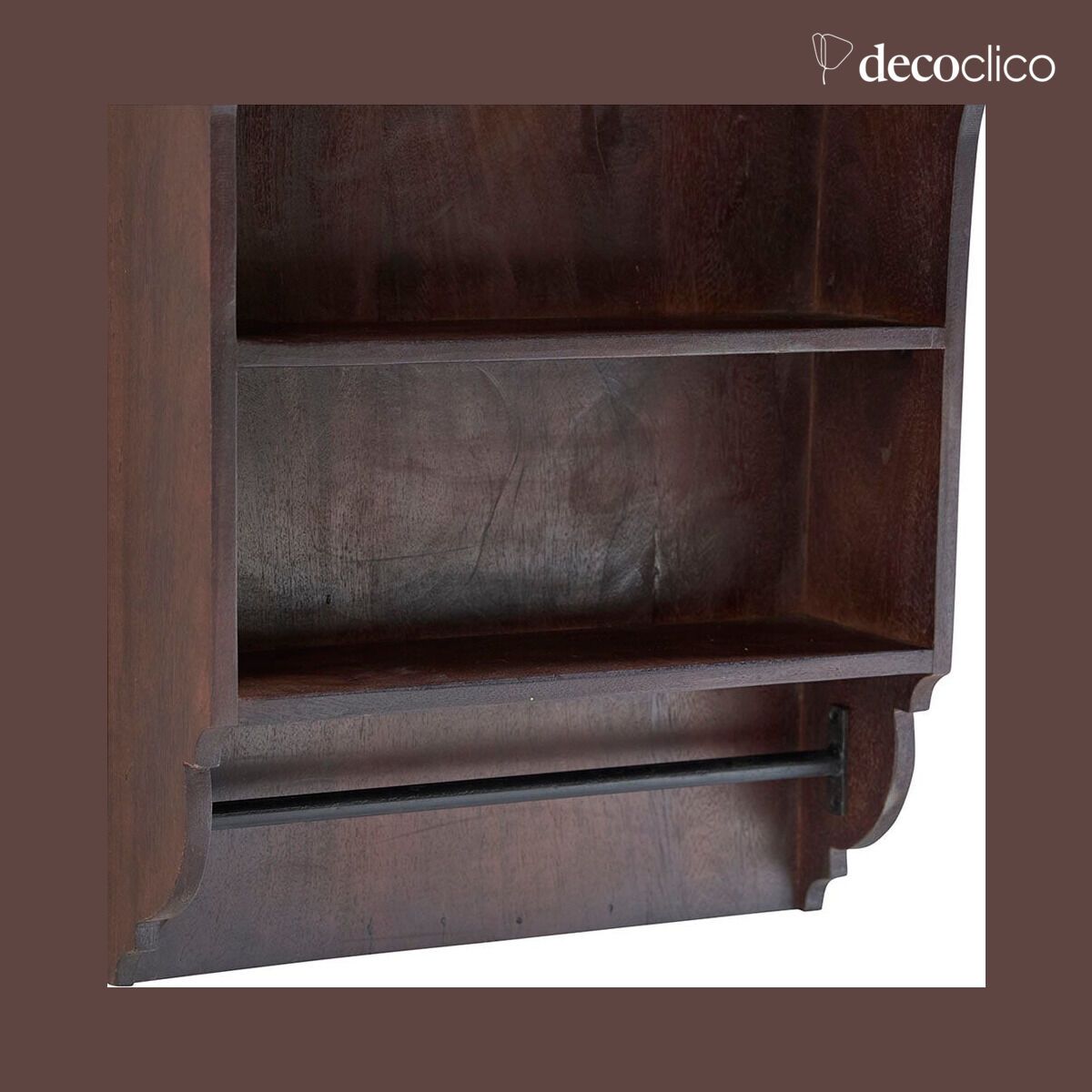 Wall shelf for kitchen storage made from recycled wood Pamir