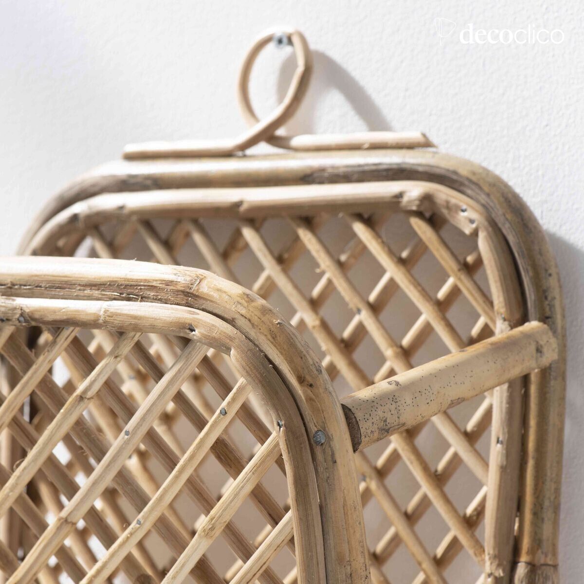 Wand-Stehsammler aus Rattan