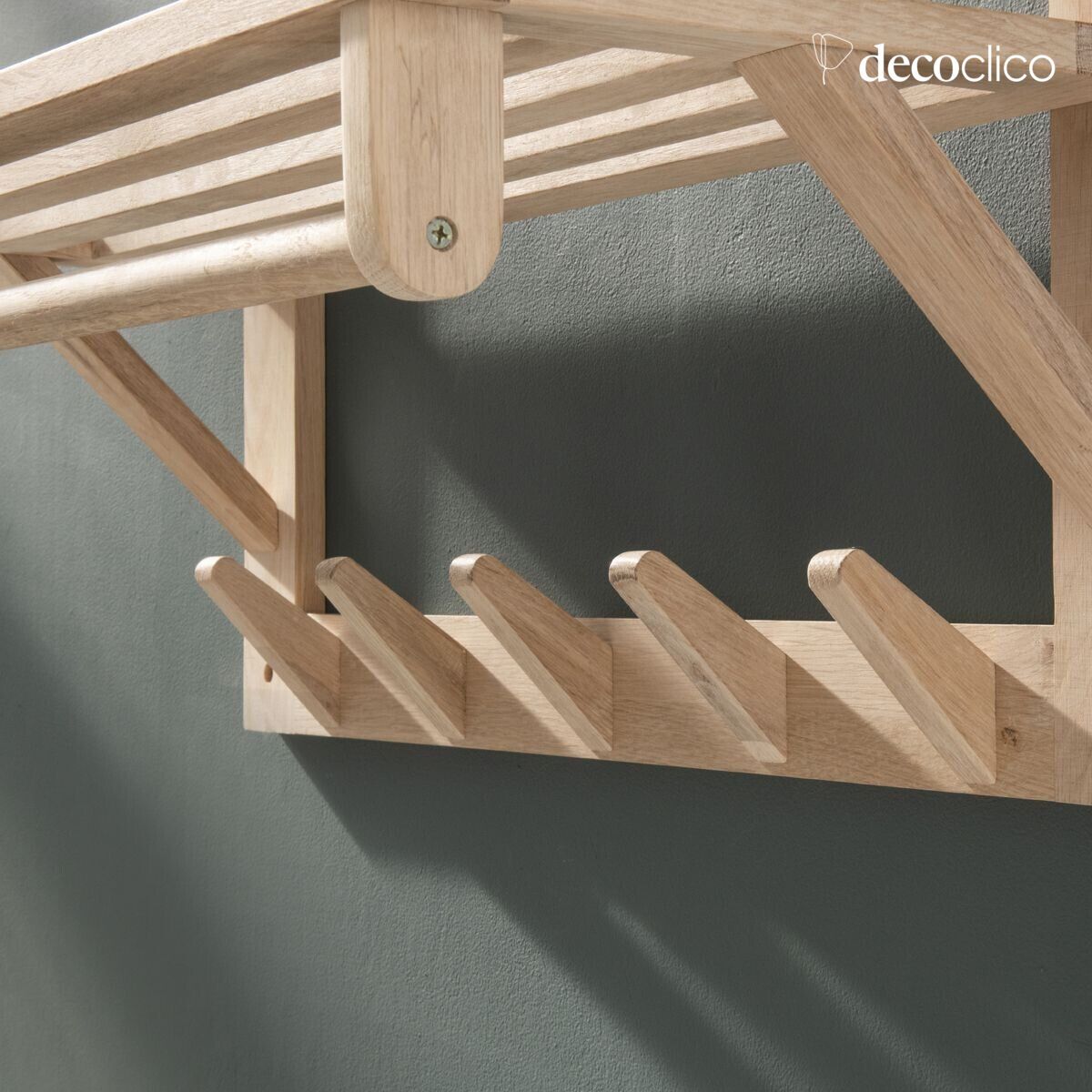 Wandgarderobe 5 Haken Eiche natur FSC Mood