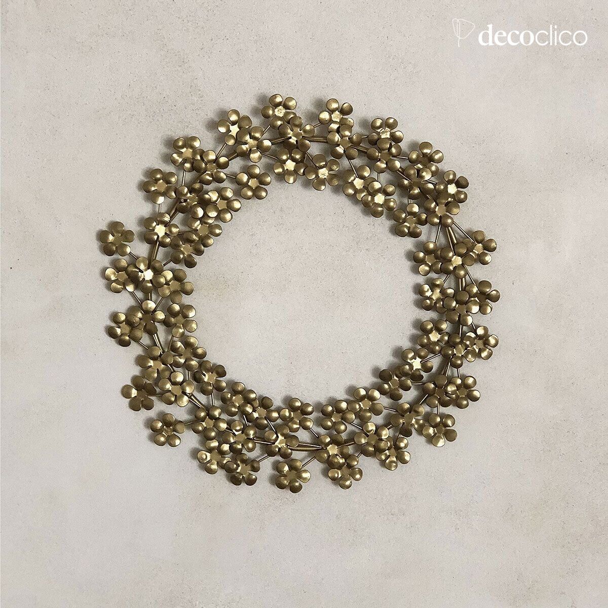 Wandkrone aus mattgoldenem Metall