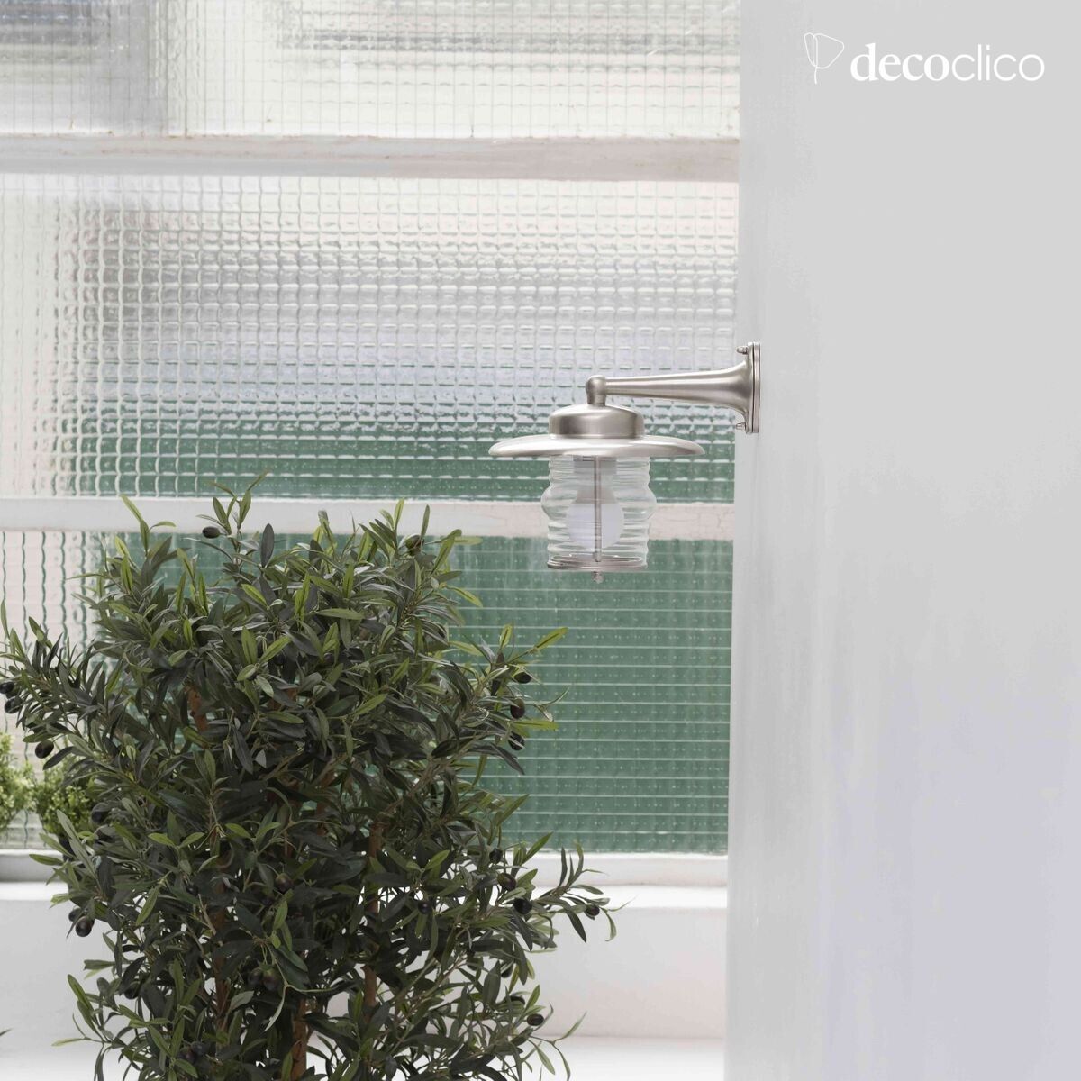 Wandlamp in mat nikkel Egee