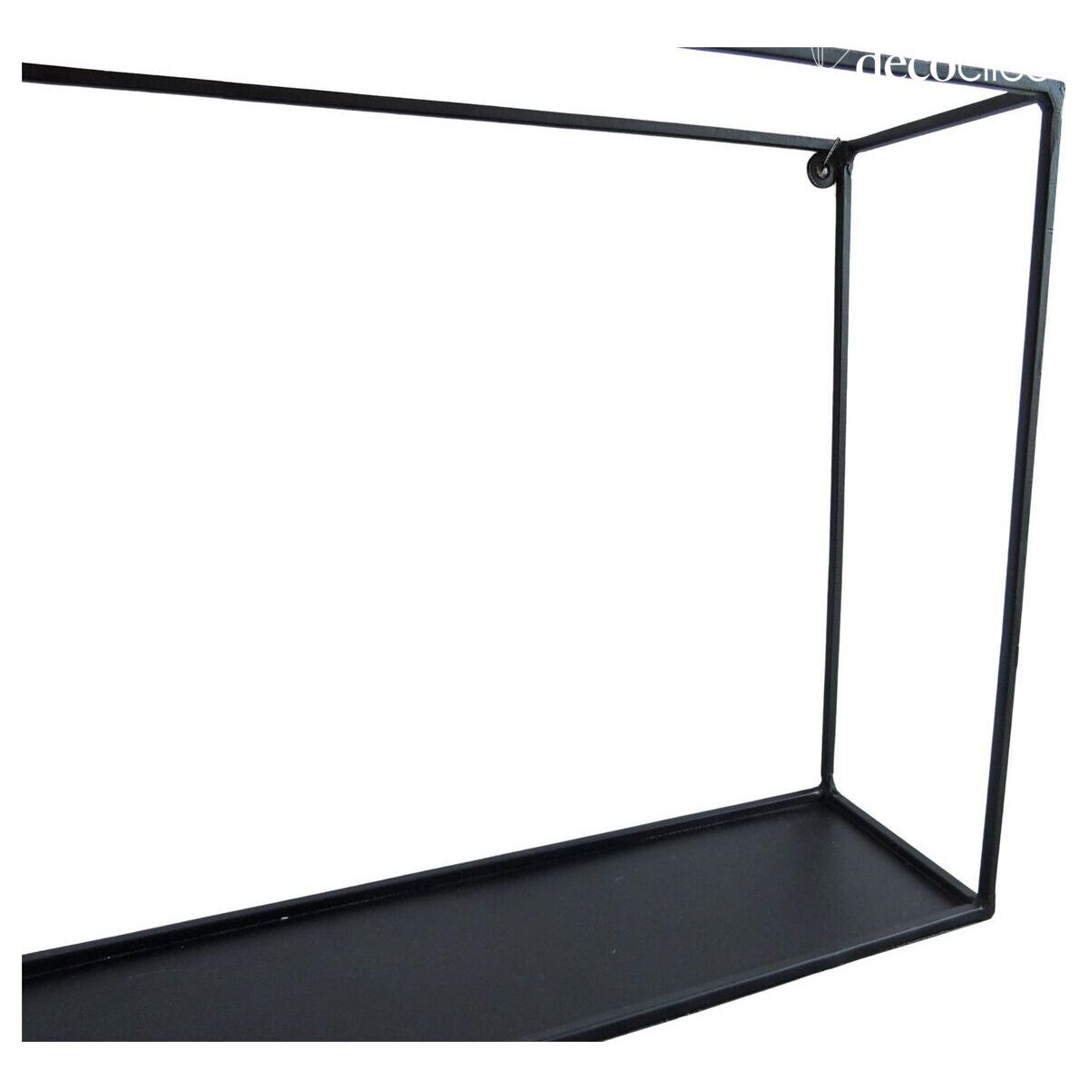 Wandregal aus mattschwarzem Drahtmetall (4er-Set) Uptown