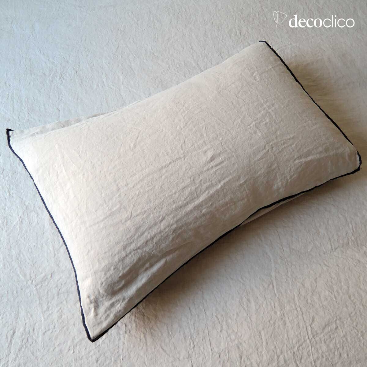 Washed linen pillowcase, sand, 65x65 cm Oslo