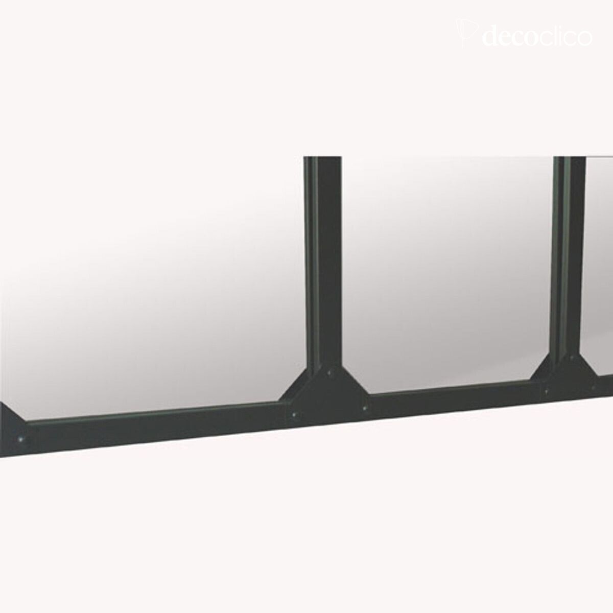 Werkstattspiegel XL rechteckig aus schwarzem Metall 95 x 120 cm  Bricklane