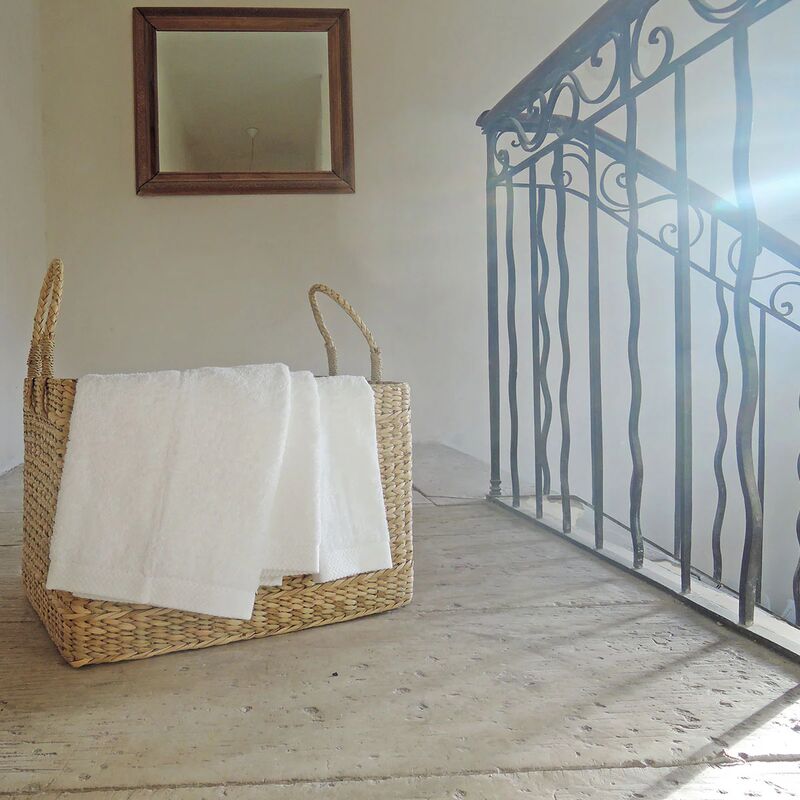 White terry cotton towel 50x100 cm