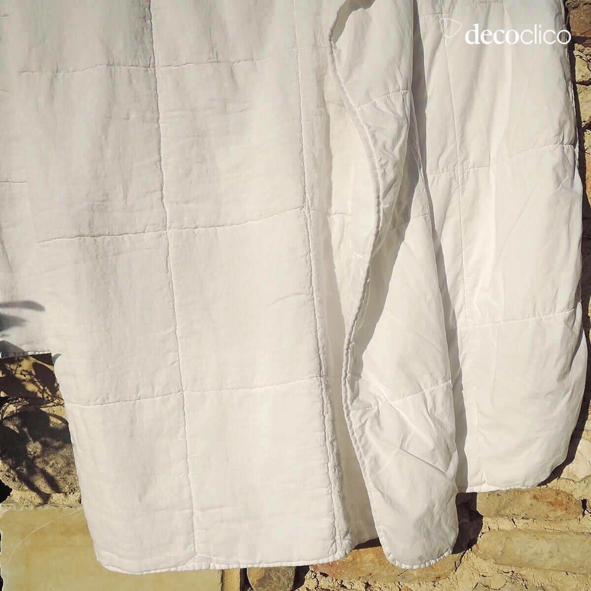 White washed linen bedspread Oslo