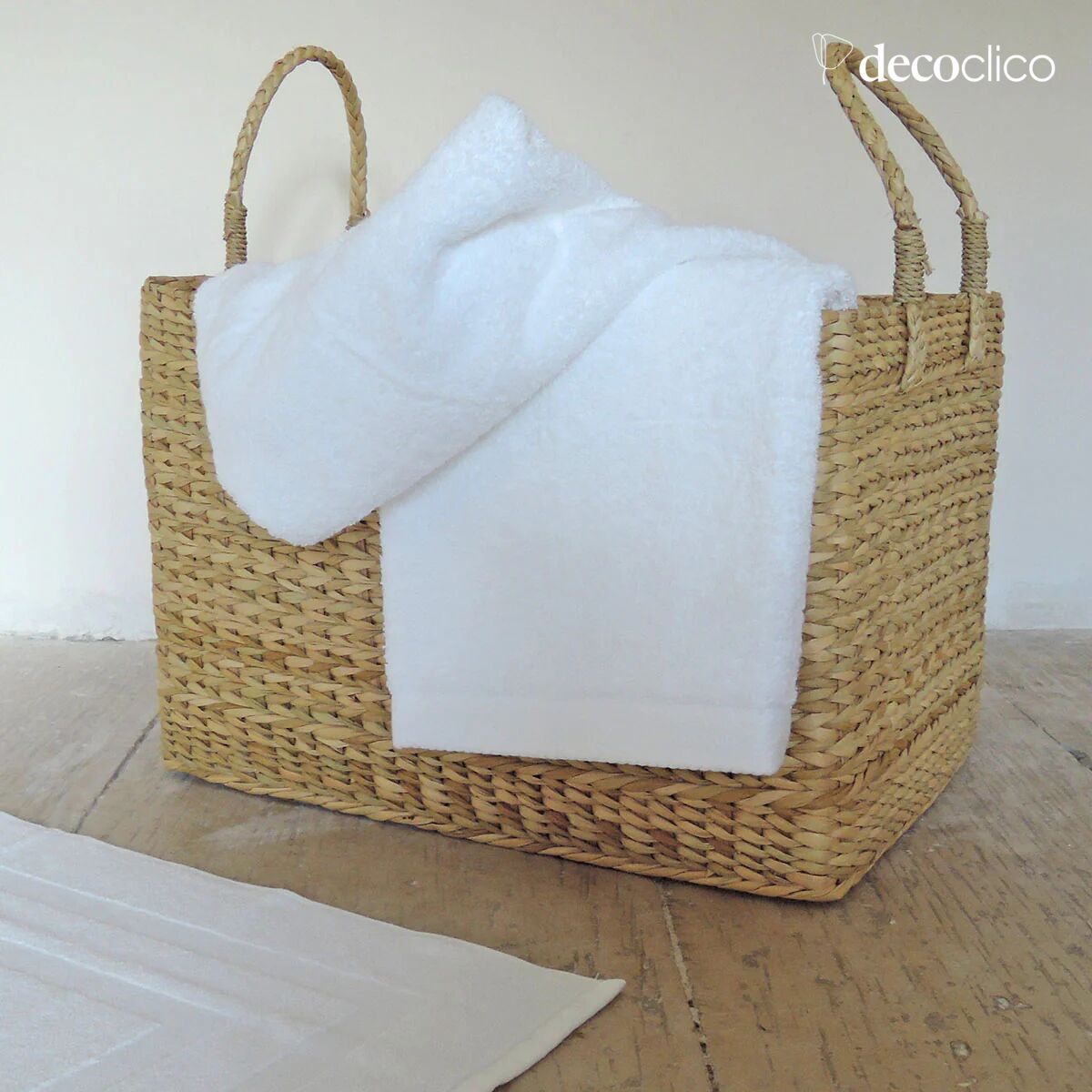 Witte badstof handdoek 50x100 cm