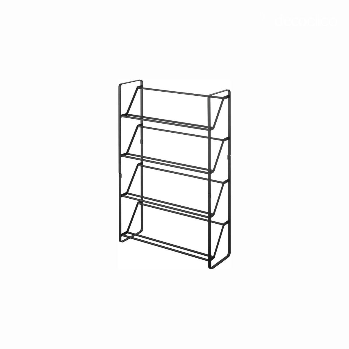 Yamazaki black steel 4-tier shoe rack