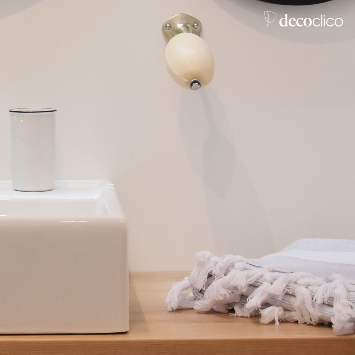 Zeephouder voor wandmontage in nieuwzilver Chaumont