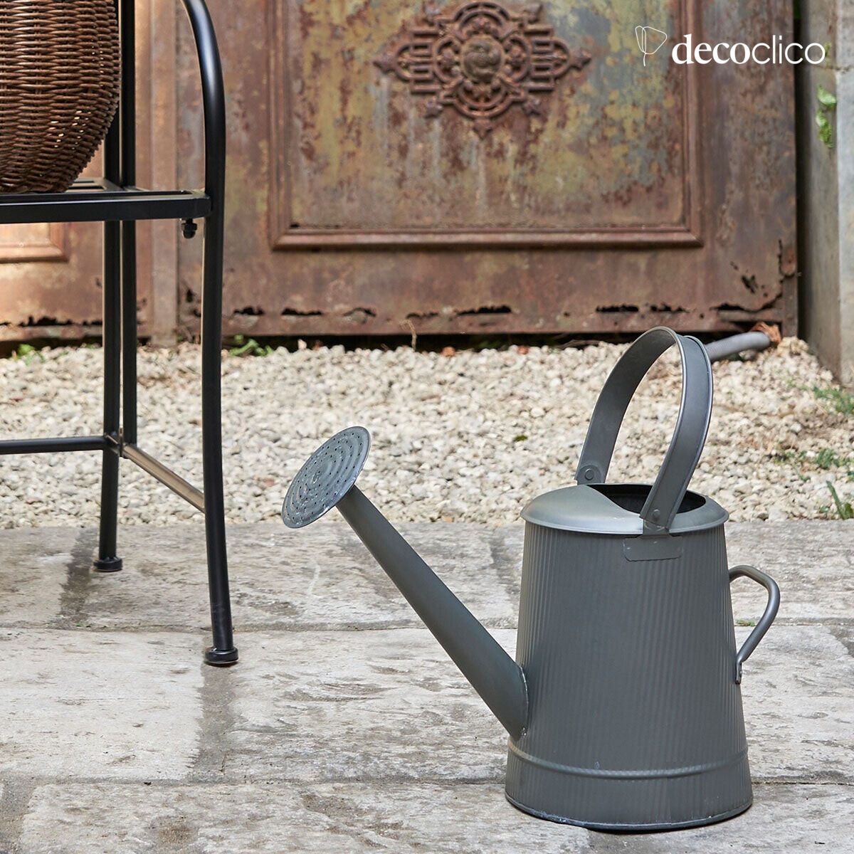 Zinc-finish watering can